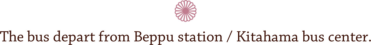 The bus depart from Beppu station / Kitahama bus center.